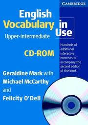 Front cover of English Vocabulary in Use Upper-Intermediate CD-ROM (Vocabulary in Use) by Geraldine Mark
