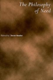 Cover of The philosophy of need by Soran Reader