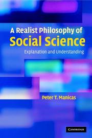 Front cover of A Realist Philosophy of Social Science by Peter T. Manicas