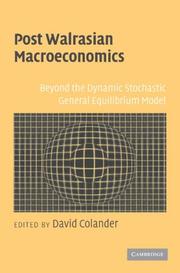 Cover of Post Walrasian Macroeconomics by David Colander