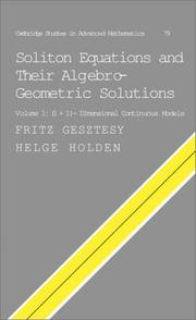 Cover of Soliton Equations and Their Algebro-Geometric Solutions by Fritz Gesztesy
