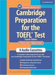 Front cover of Cambridge Preparation for the TOEFL® Test Audio Cassettes by Jolene Gear
