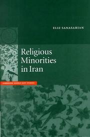 Front cover of Religious Minorities in Iran (Cambridge Middle East Studies) by Eliz Sanasarian