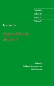 Front cover of Nietzsche: Beyond Good and Evil by Friedrich Nietzsche