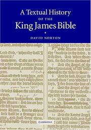 Front cover of TEXTUAL HISTORY OF THE KING JAMES BIBLE by DAVID NORTON