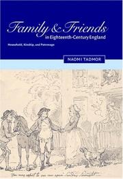Front cover of Family and friends in eighteenth-century England by Naomi Tadmor