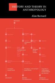 Front cover of History and Theory in Anthropology by Alan Barnard