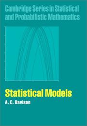 Cover of Statistical models by A. C. Davison