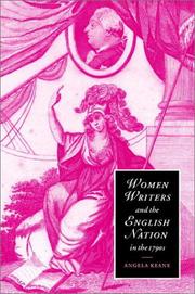 Front cover of Women Writers and the English Nation in the 1790s by Angela Keane