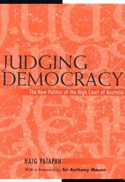 Cover of Judging Democracy by Haig Patapan