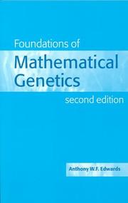 Front cover of Foundations of mathematical genetics by A. W. F. Edwards