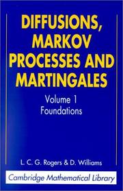 Cover of Diffusions, Markov processes, and martingales by Williams, David