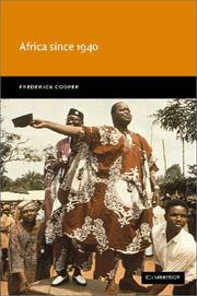 Cover of Africa since 1940 by Frederick Cooper