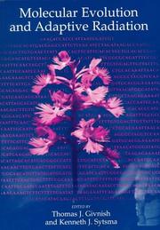 Cover of Molecular evolution and adaptive radiation by Thomas J. Givnish