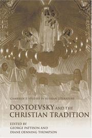 Front cover of Dostoevsky and the Christian tradition by Pattison, George
