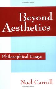 Cover of Beyond Aesthetics by Noël Carroll