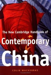 Front cover of The New Cambridge Handbook of Contemporary China by Colin Mackerras