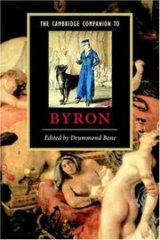 Front cover of The Cambridge companion to Byron by Drummond Bone