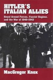 Front cover of Hitler's Italian allies by MacGregor Knox