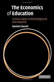 Front cover of The Economics of Education by Daniele Checchi