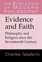 Front cover of Evidence and faith by Charles Taliaferro