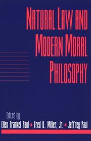 Front cover of Natural law and modern moral philosophy by Ellen Frankel