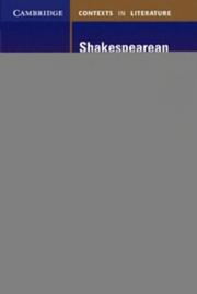 Front cover of Shakespearean and Jacobean Tragedy (Cambridge Contexts in Literature) by Rex Gibson