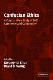 Front cover of Confucian ethics by Kwong-loi Shun