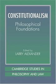 Cover of Constitutionalism by Larry Alexander