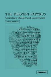 Cover of The Derveni Papyrus by Gábor Betegh