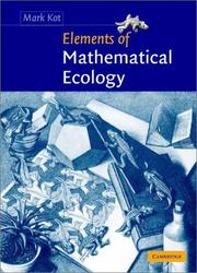 Front cover of Elements of Mathematical Ecology by Mark Kot