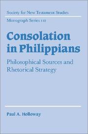 Cover of Consolation in Philippians by Paul A. Holloway
