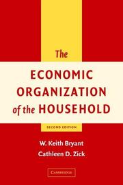 Cover of The economic organization of the household by W. Keith Bryant