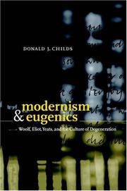 Cover of Modernism and eugenics by Donald J. Childs