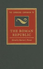 Cover of The Cambridge Companion to the Roman Republic by Harriet I. Flower