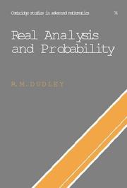 Cover of Real analysis and probability by R. M. Dudley