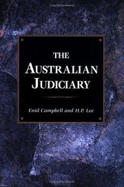 Front cover of The Australian judiciary by Enid Mona Campbell