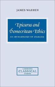 Cover of Epicurus and Democritean Ethics by James Warren