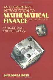 Front cover of An Elementary Introduction to Mathematical Finance by Sheldon M. Ross