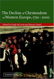 Cover of DECLINE OF CHRISTENDOM IN WESTERN EUROPE, 17502000; ED. BY HUGH MCLEOD by Hugh McLeod