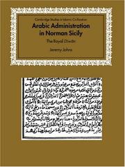 Front cover of Arabic Administration in Norman Sicily by Jeremy Johns