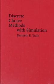 Cover of Discrete Choice Methods with Simulation by Kenneth E. Train