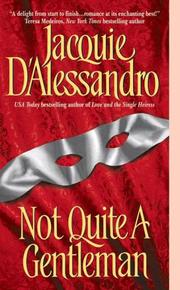 Front cover of Not Quite A Gentleman by Jacquie D'Alessandro