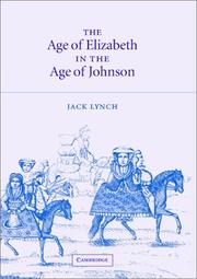 Front cover of The age of Elizabeth in the age of Johnson by Lynch, Jack