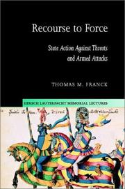 Cover of Recourse to force by Thomas M. Franck