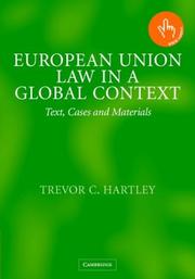 Cover of European Union law in a global context by Trevor C. Hartley