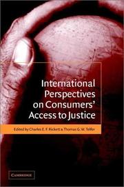 Front cover of International Perspectives on Consumers' Access to Justice by Unknown