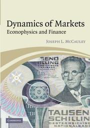 Front cover of Dynamics of markets by Joseph L. McCauley