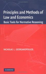 Front cover of Principles and methods of law and economics by Nicholas Leonidas Georgakopoulos