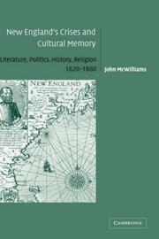 Front cover of New England's crises and cultural memory by John P. McWilliams